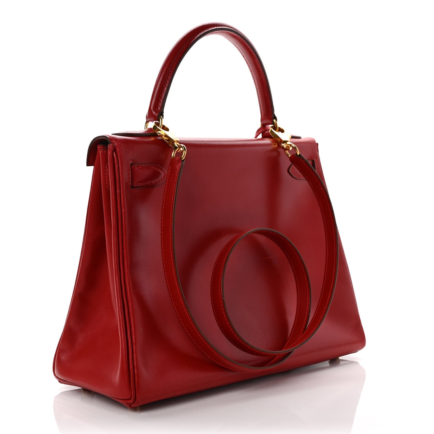 Hermes Box Kelly Retourne 28 Rouge Vif 2 of 9