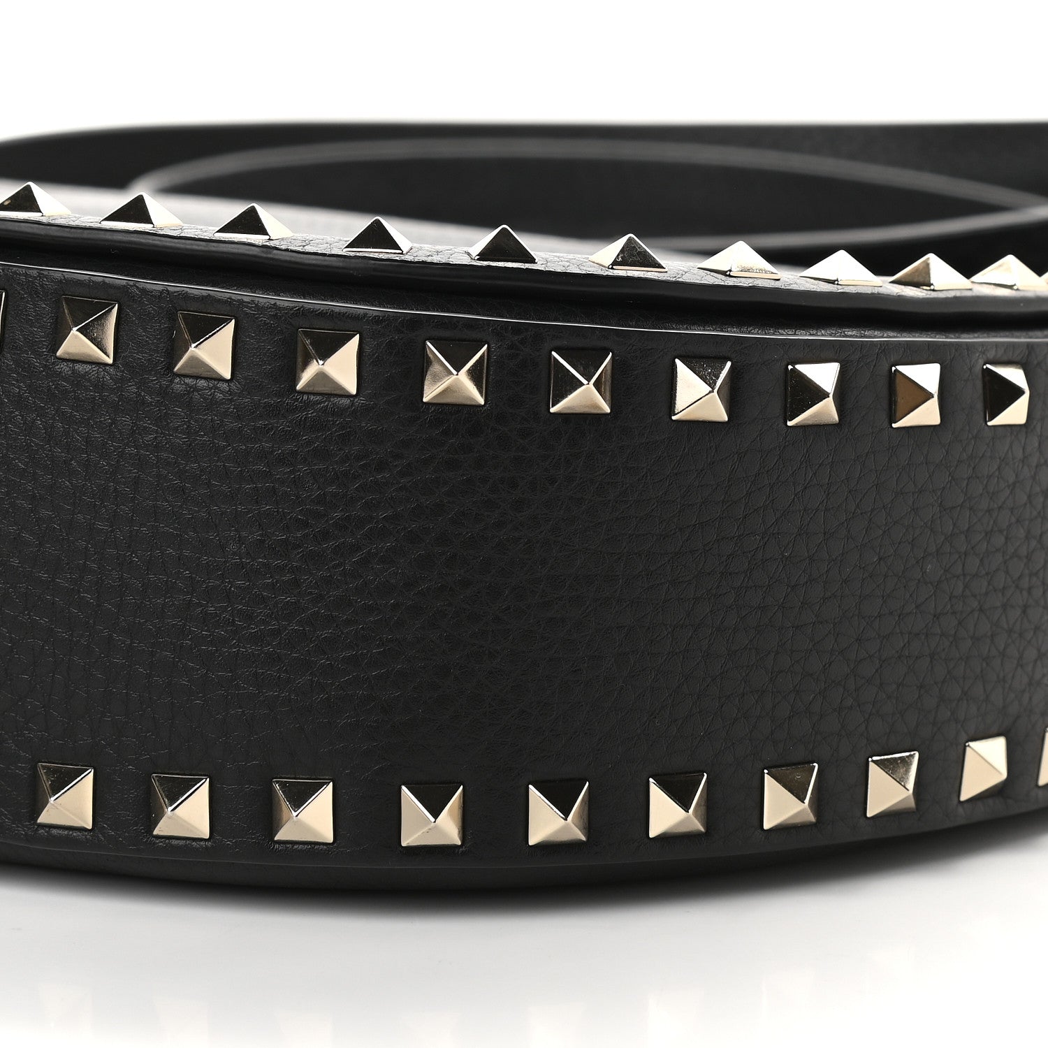 Valentino Garavani Calfskin Large Rockstud Halfmoon Saddle Bag Black 8 of 8