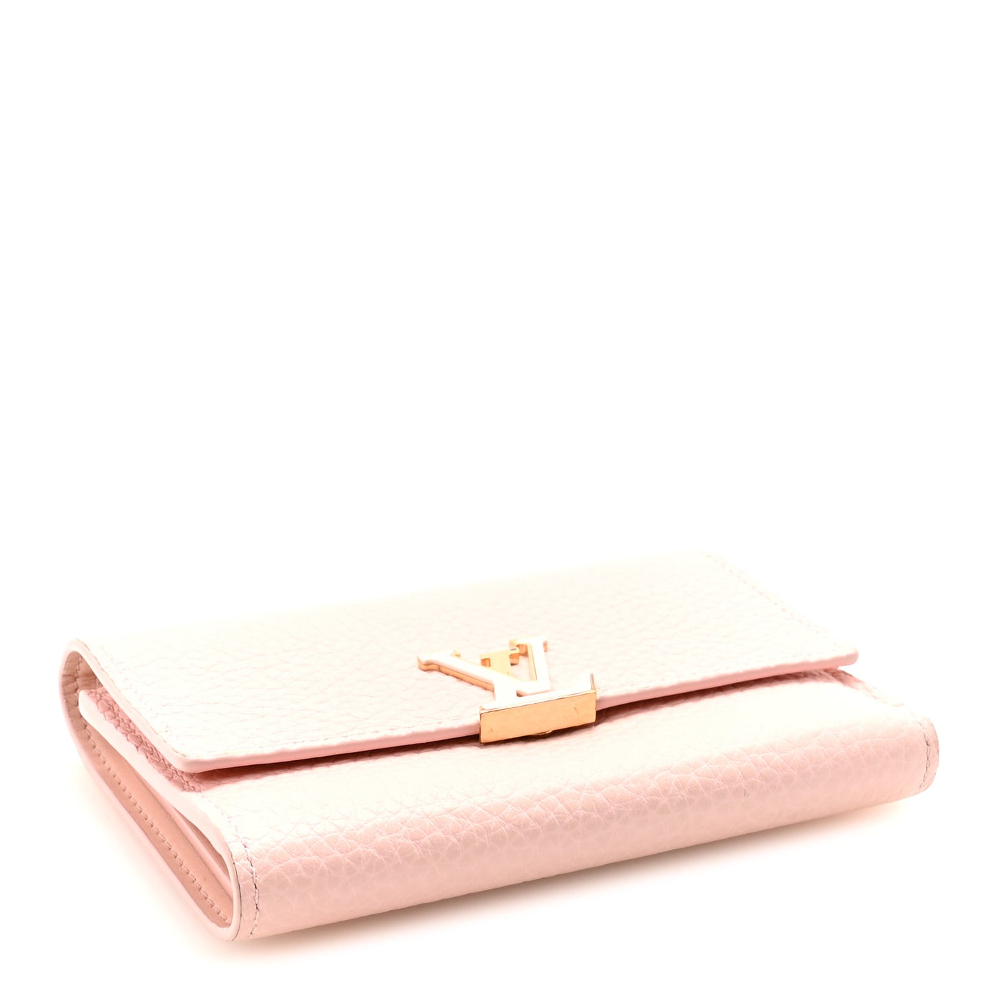 Taurillon Capucines Compact Wallet Magnolia