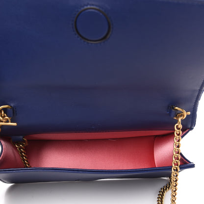 Gucci Velvet Matelasse GG Marmont Mini Bag Cobalt Blue 4 of 10