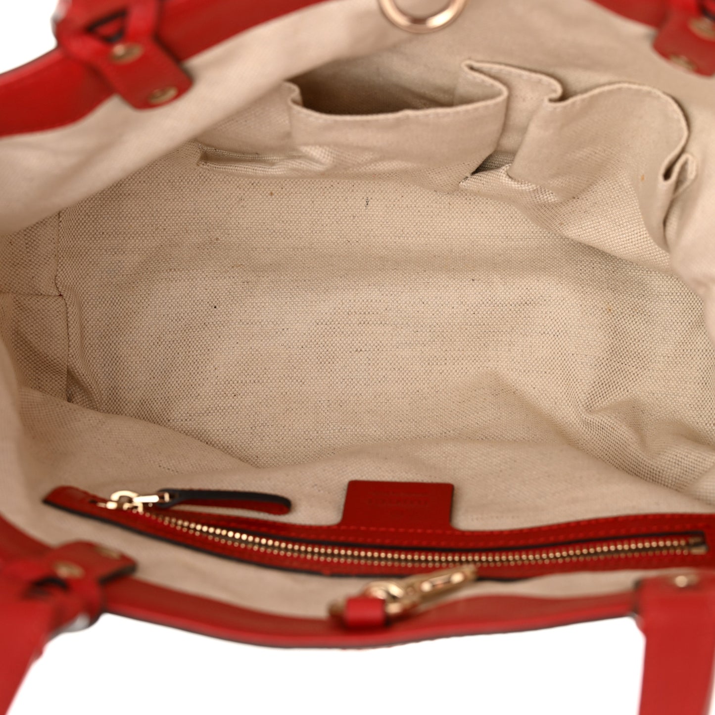 Diamante Calfskin Small Craft Tote Red