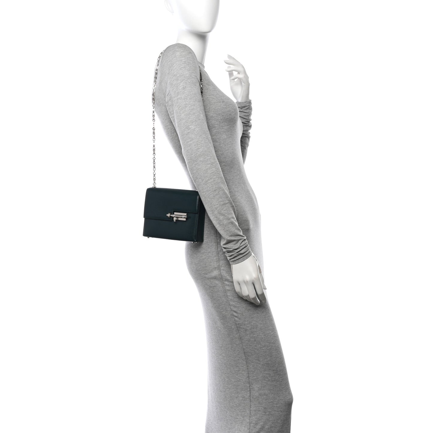 Chevre Chamkila Mini Verrou Chaine Bag Vert Bosphore