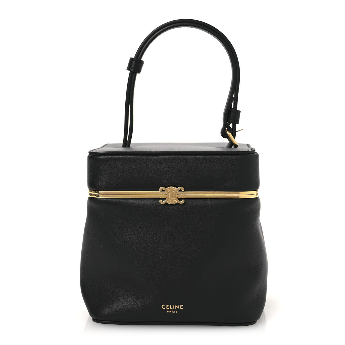Celine Supple Calfskin Cube Frame Bag Black 1 of 12