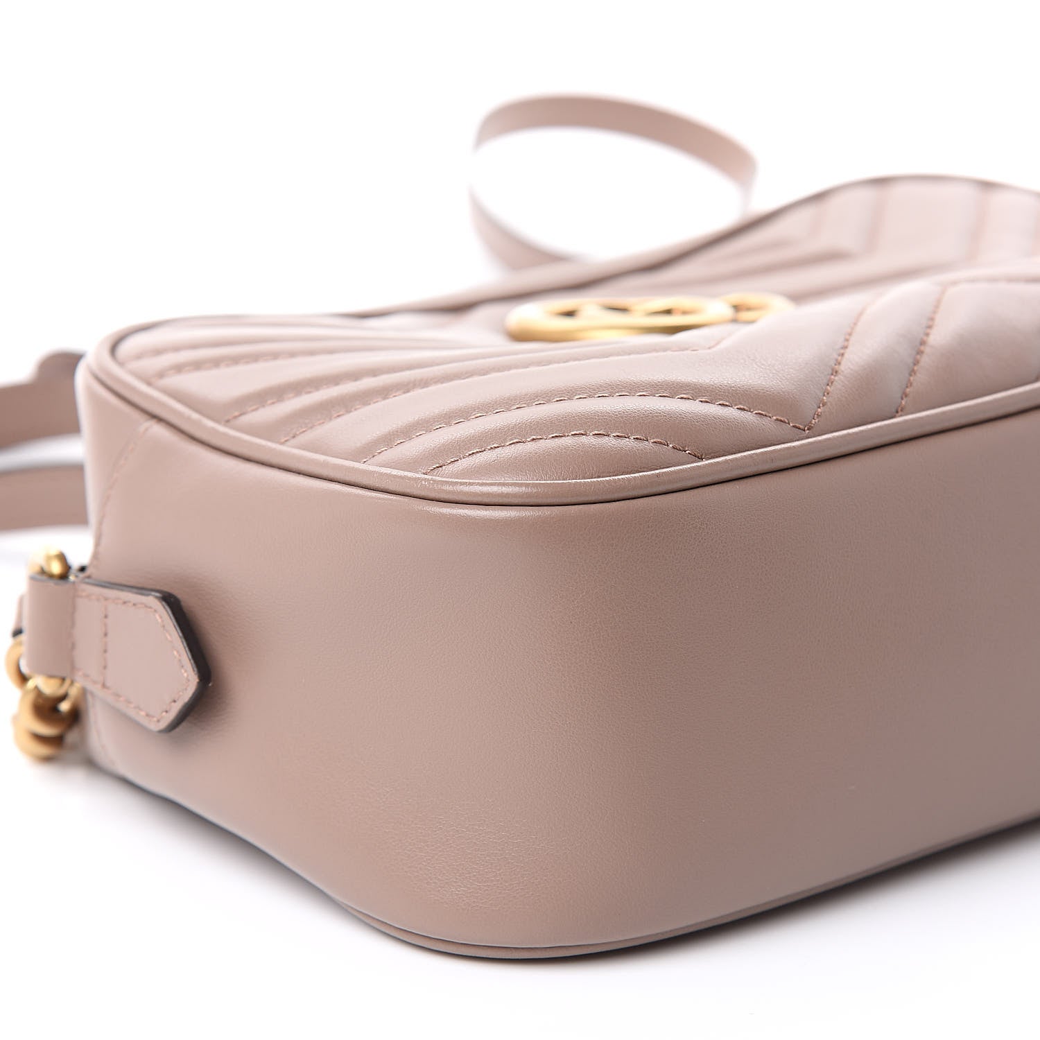 Gucci Calfskin Matelasse Small GG Marmont Chain Shoulder Bag Porcelain Rose 8 of 10