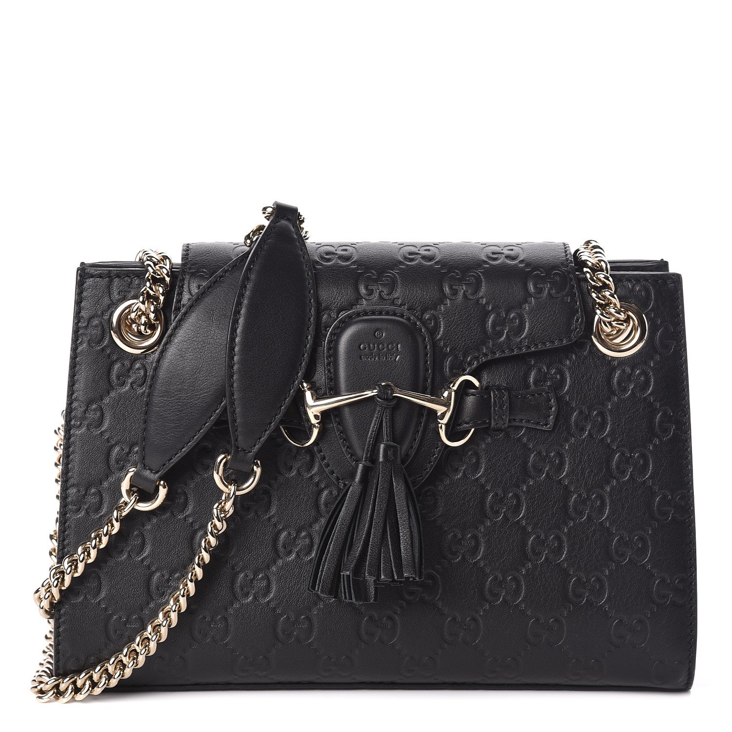 Gucci Guccissima Small Emily Shoulder Bag Black 1 of 10