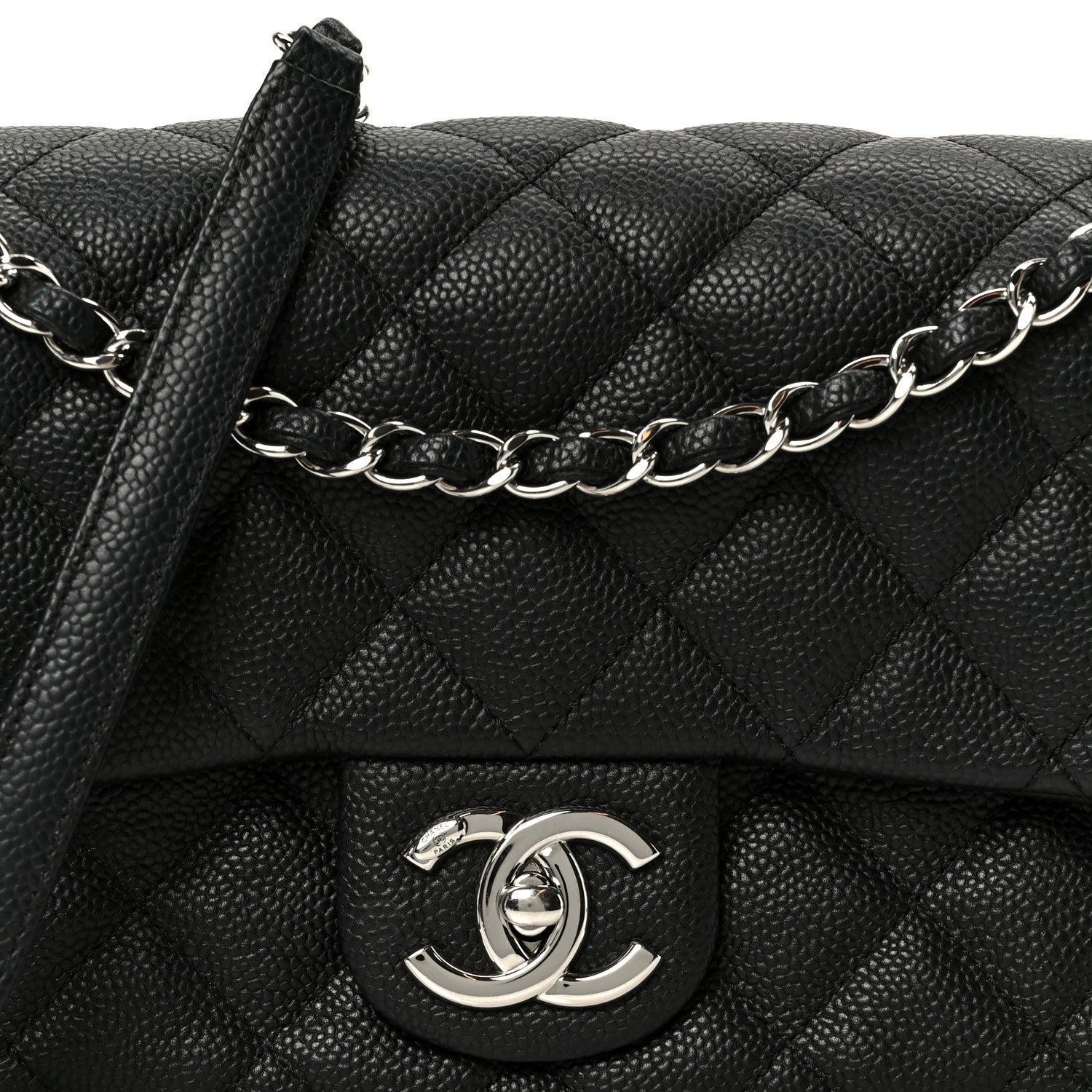Chanel Caviar Quilted Medium Easy Flap Black 8 of 11