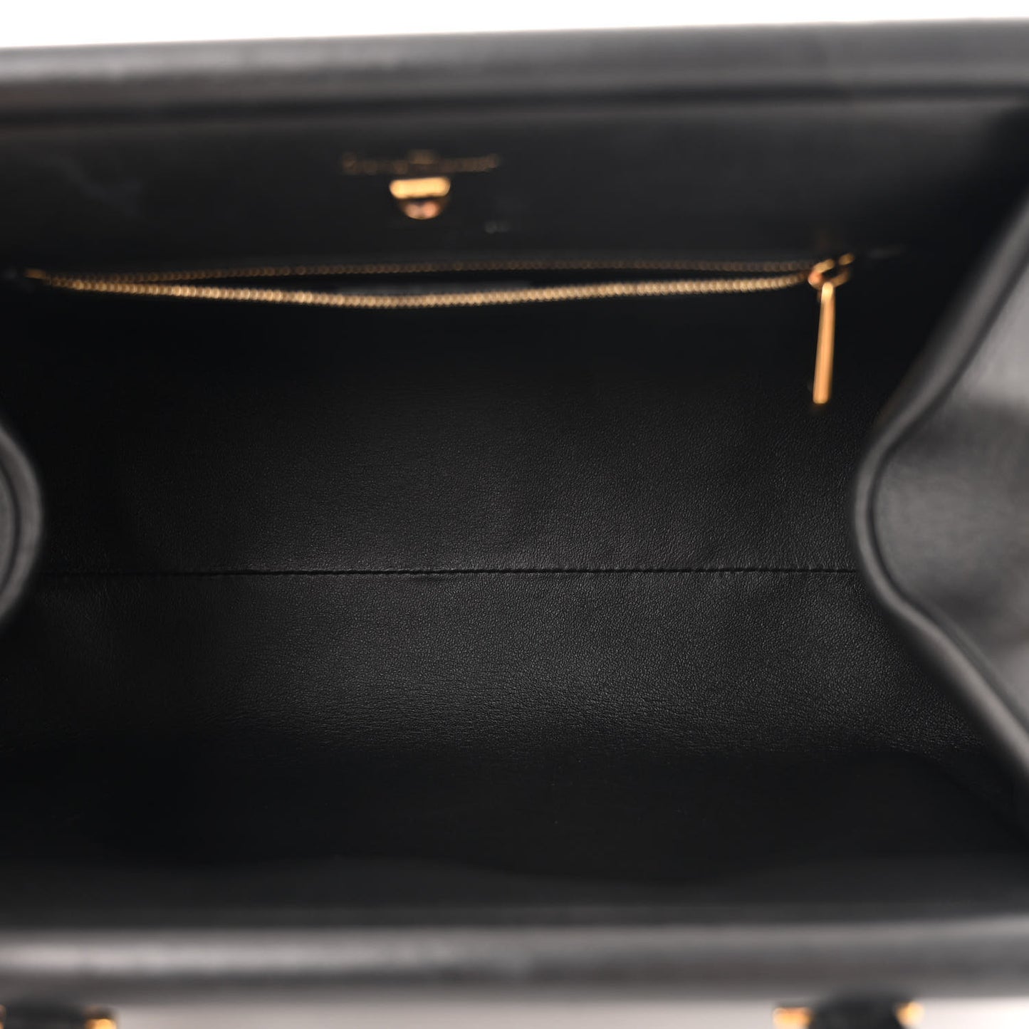 Calfskin Frame Satchel Black