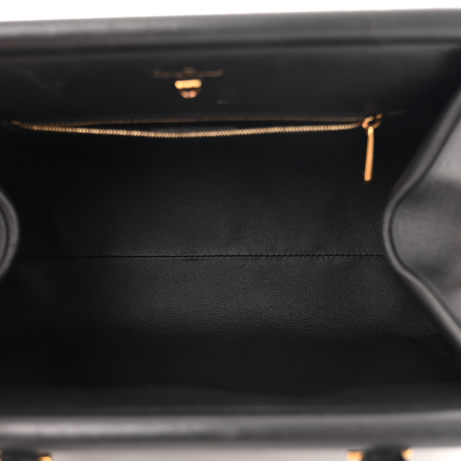 Salvatore Ferragamo Calfskin Frame Satchel Black 5 of 10