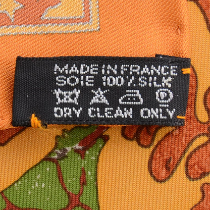 Hermes Silk Early America Pocket Square Scarf 7 of 7