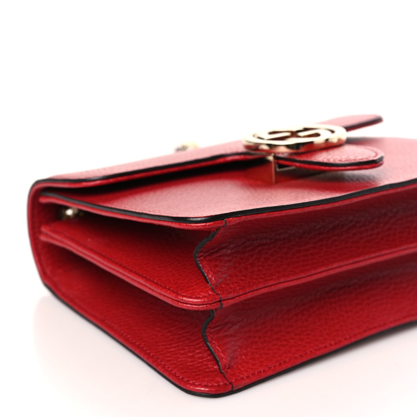 Dollar Calfskin Small Interlocking G Shoulder Bag Red
