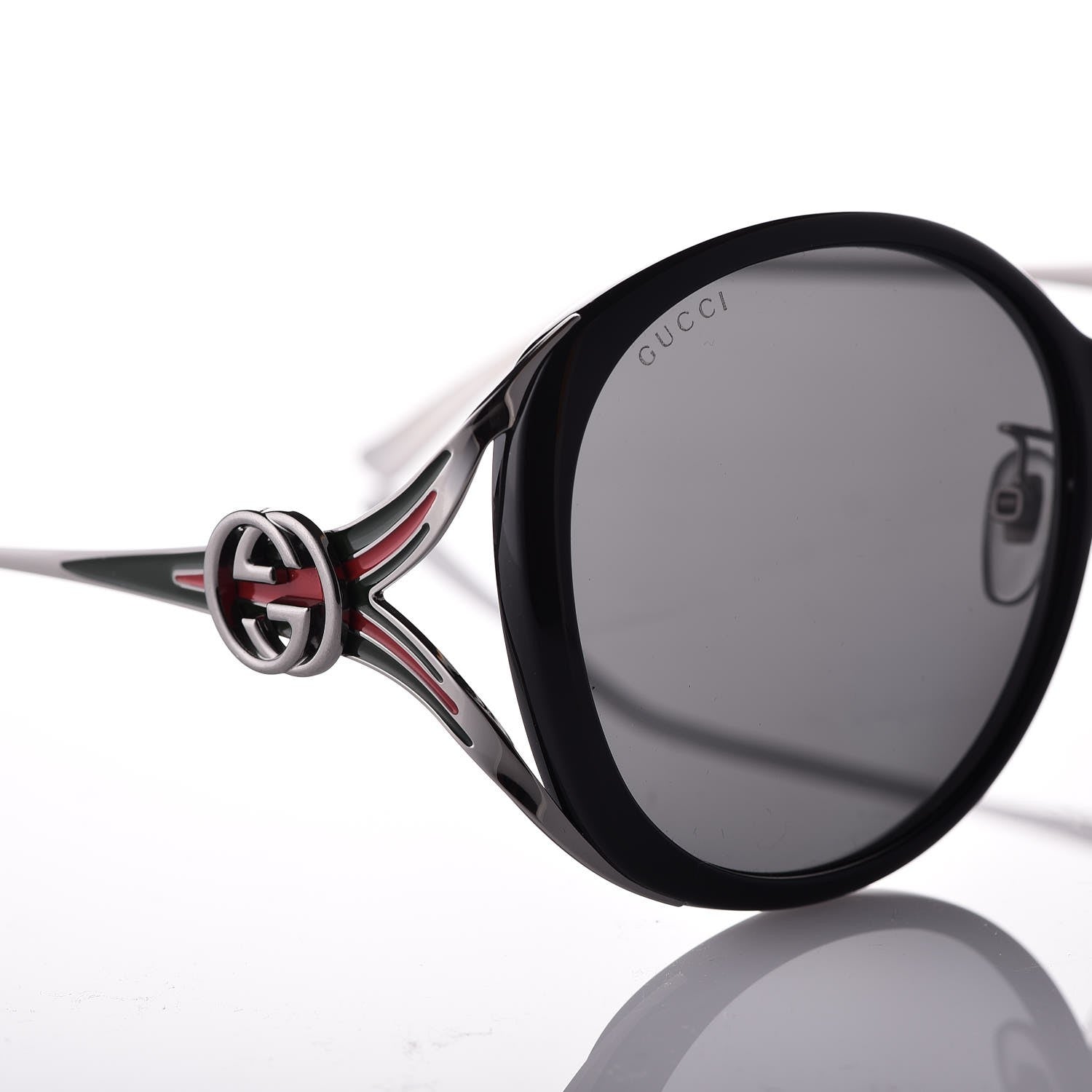 Gucci Round Frame Injected GG0226SK Sunglasses Black 6 of 8
