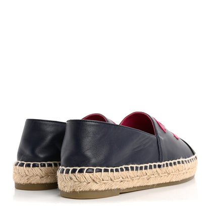 Chanel Lambskin CC Espadrilles 37 Navy Fuchsia Black 5 of 9