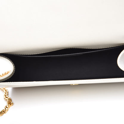 Saint Laurent Grain De Poudre Medium Classic Monogram Kate Satchel Porcellana 7 of 9