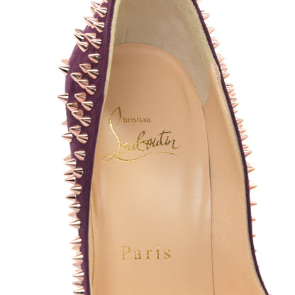 Christian Louboutin Veau Velours Studded Escarpic 100 Pumps 36 Purple 8 of 8