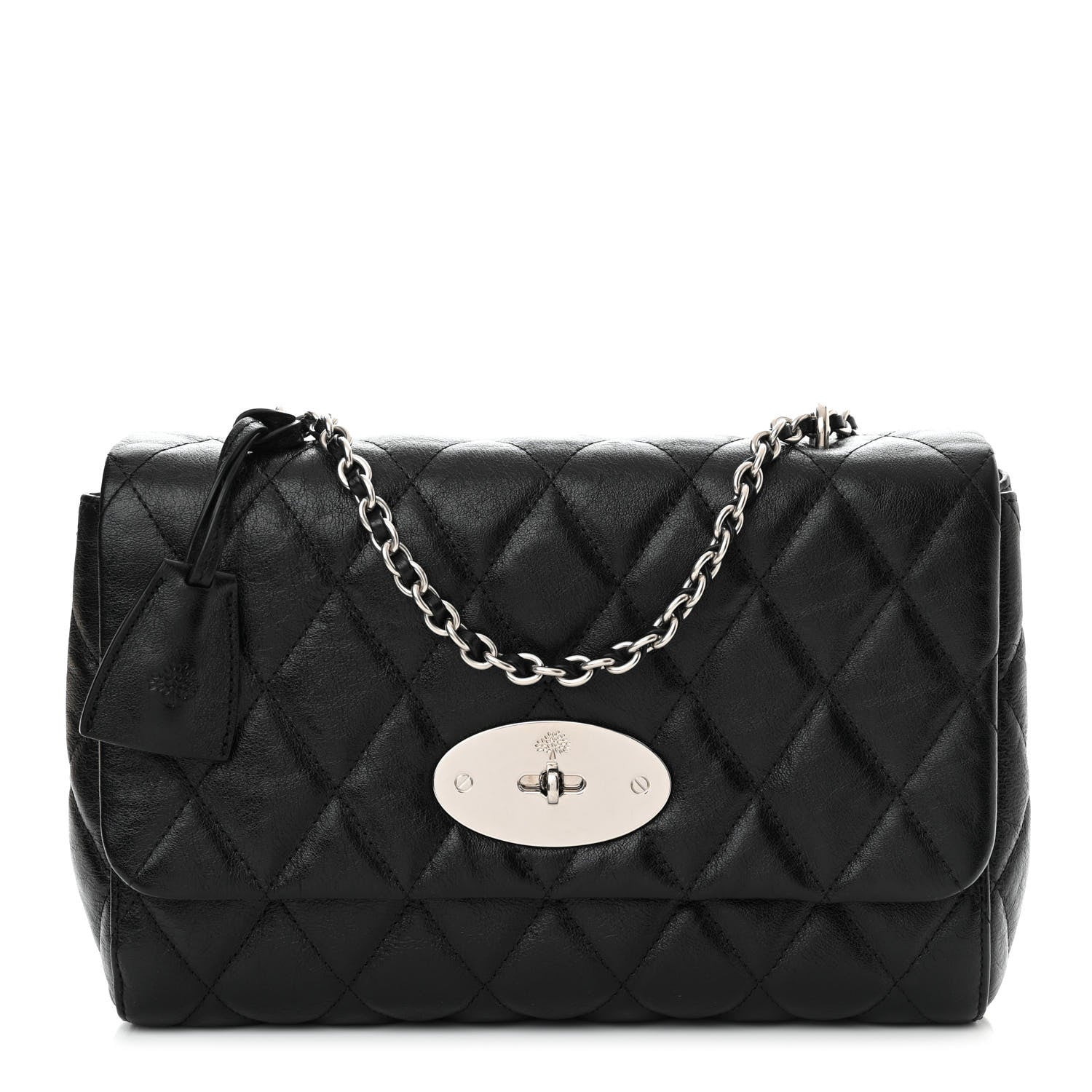 Mulberry Shiny Buffalo Medium Lily Flap Black 1 of 9