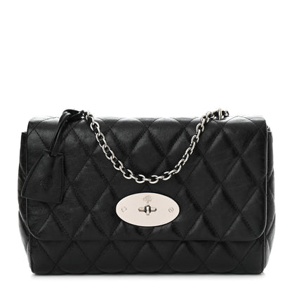 Mulberry Shiny Buffalo Medium Lily Flap Black 1 of 9