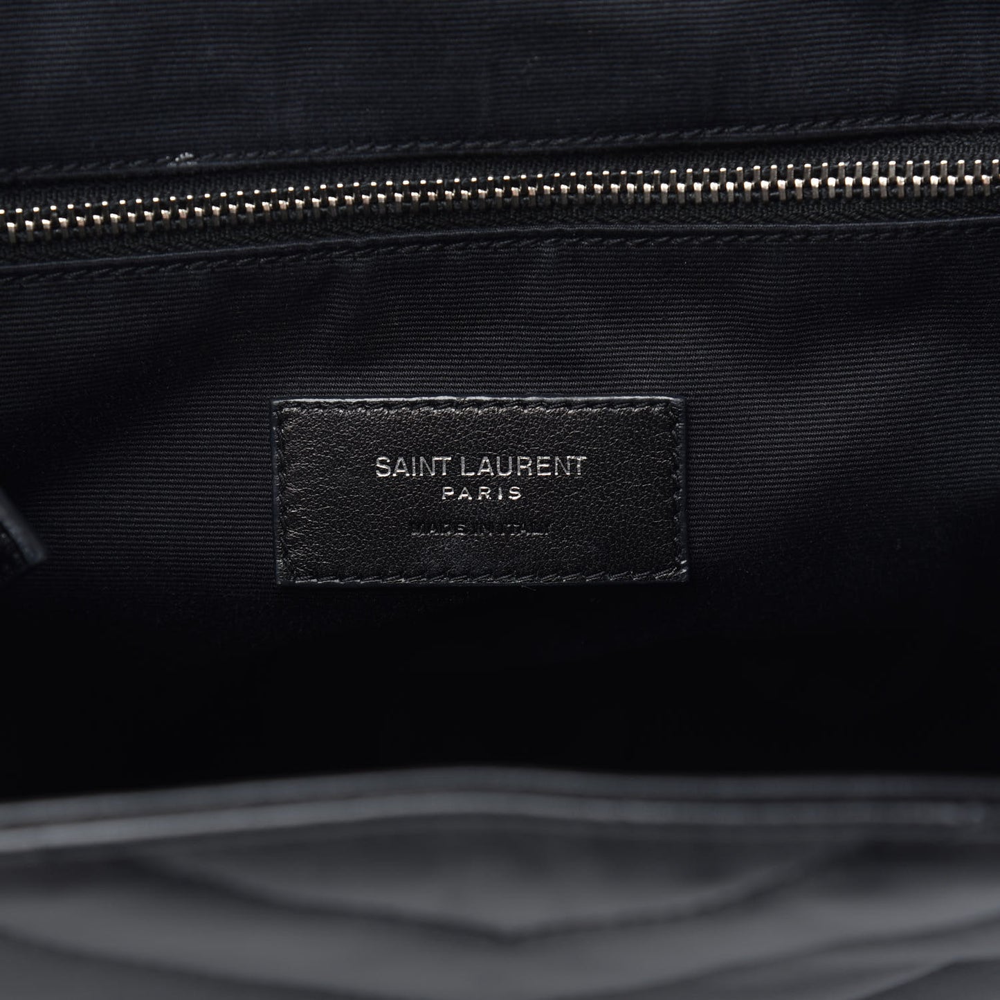 Calfskin Y Quilted Monogram Medium Loulou Backpack Black