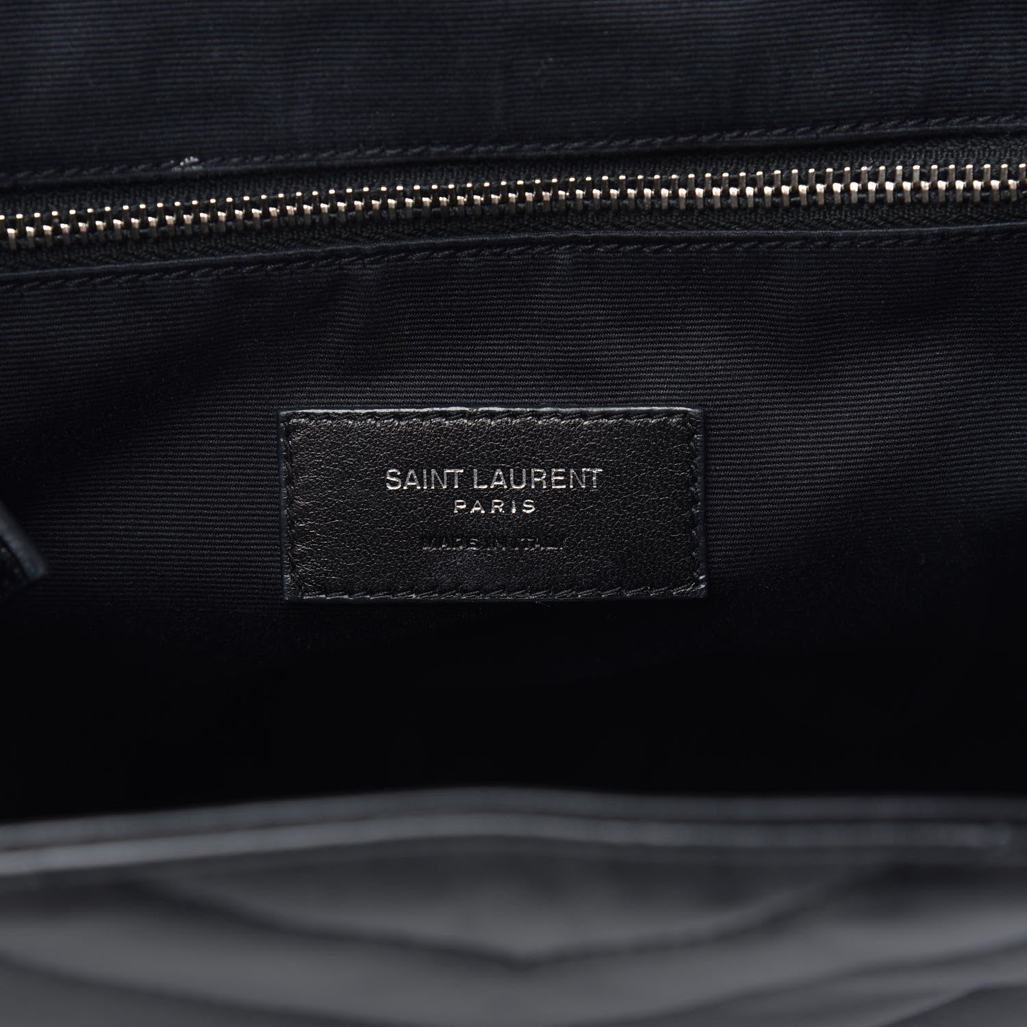 Saint Laurent Calfskin Y Quilted Monogram Medium Loulou Backpack Black 6 of 12