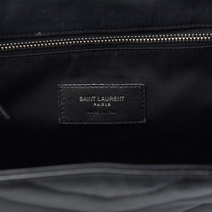 Saint Laurent Calfskin Y Quilted Monogram Medium Loulou Backpack Black 6 of 12