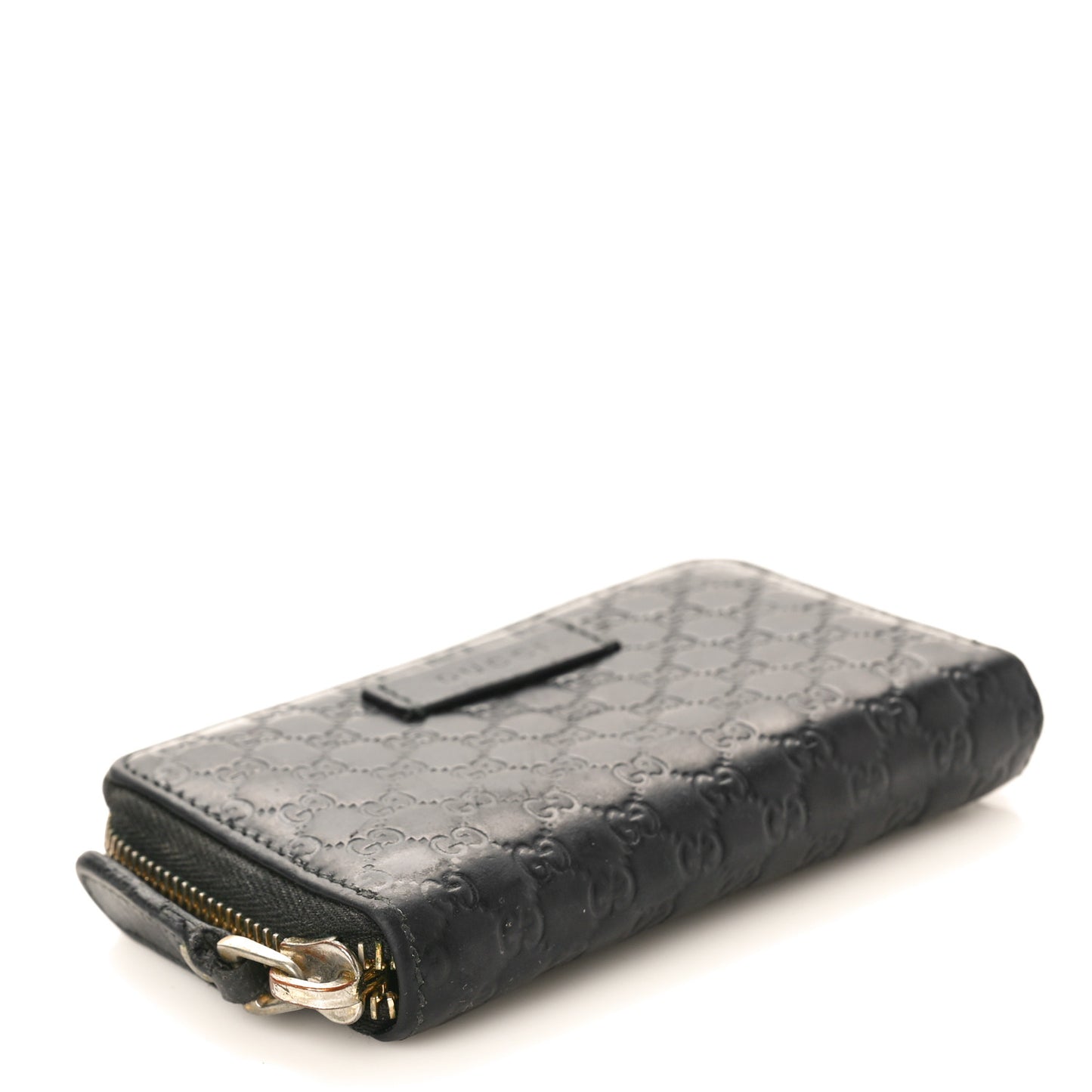 Microguccissima Zip Around Card Case Black