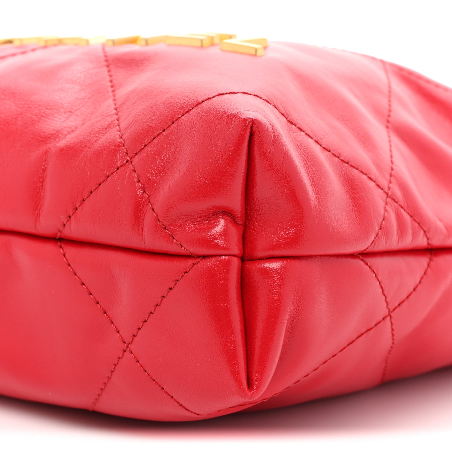 Chanel Shiny Calfskin Quilted Mini Chanel 22 Red 8 of 11