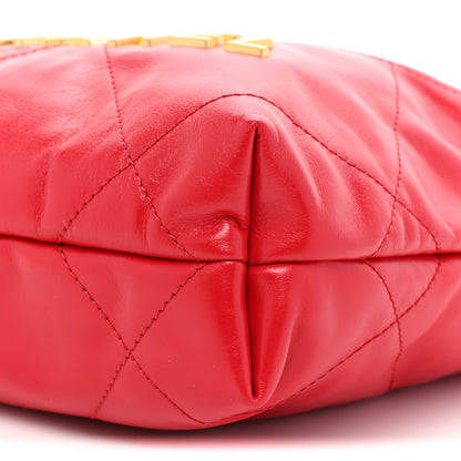 Chanel Shiny Calfskin Quilted Mini Chanel 22 Red 8 of 11