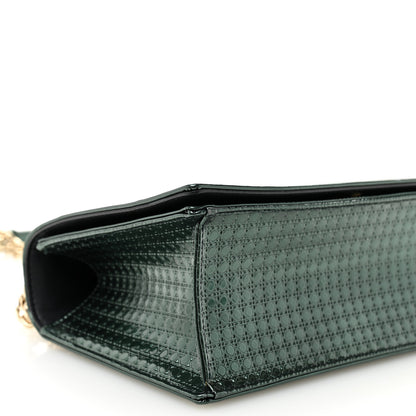 Christian Dior Metallic Patent Micro-Cannage Medium Diorama Flap Bag Malachite Green 9 of 11