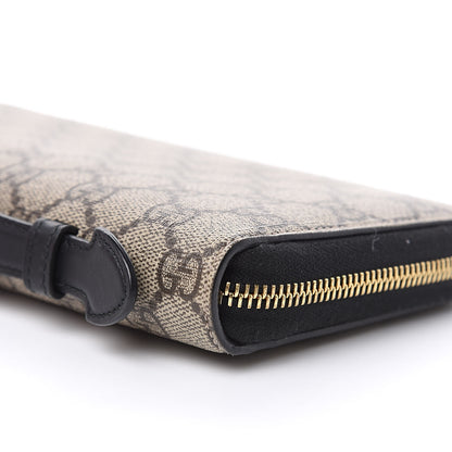 Gucci GG Supreme Monogram Top Handle Zip Around Wallet Black 9 of 12