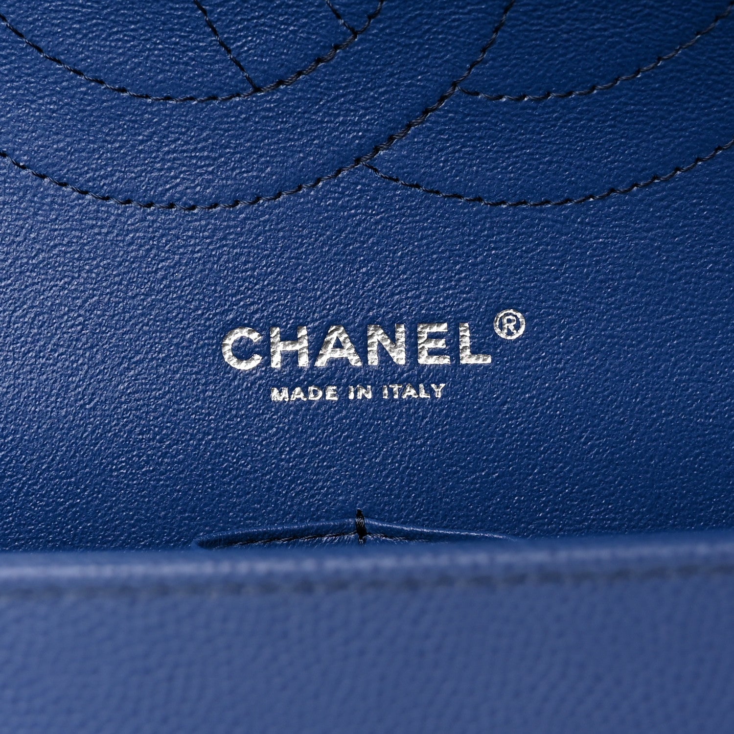 Chanel Caviar Quilted Jumbo Double Flap Blue 6 of 10