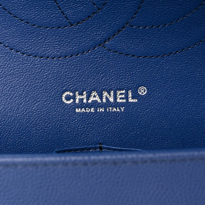 Chanel Caviar Quilted Jumbo Double Flap Blue 6 of 10