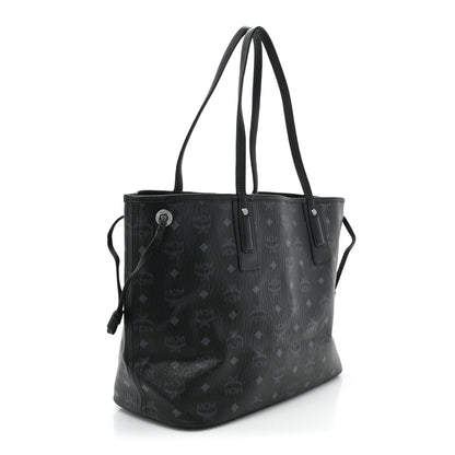 MCM Visetos Medium Liz Reversible Shopper Tote Black 5 of 16