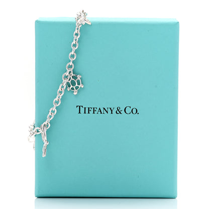 Tiffany Sterling Silver Butterfly Bee Dragonfly Turtle Charm Bracelet 5 of 5