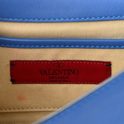 Valentino Garavani Vitello Mini Rockstud Flap Saddle Crossbody Bag Light Sapphire 6 of 10