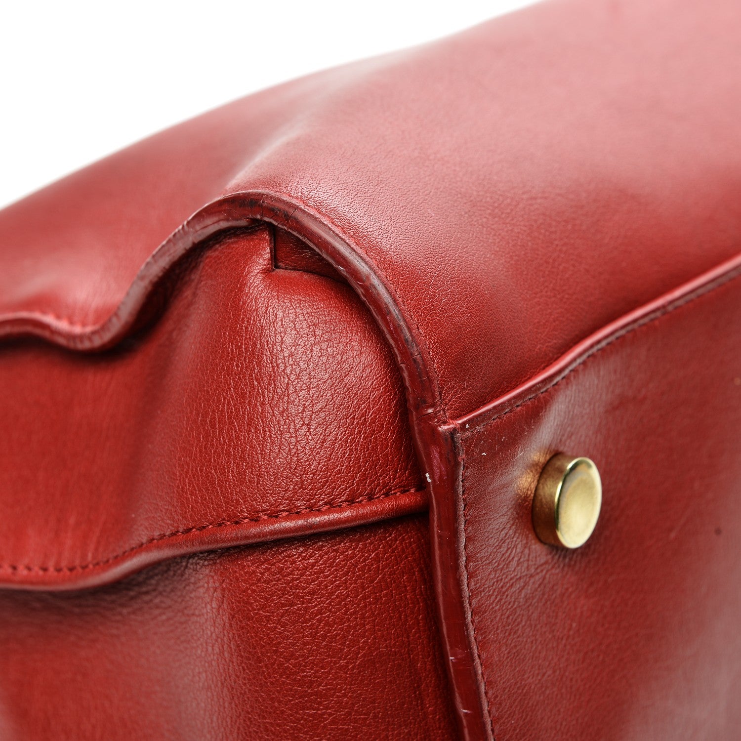 Saint Laurent Calfskin Large Sac de Jour Carryall Red 9 of 11