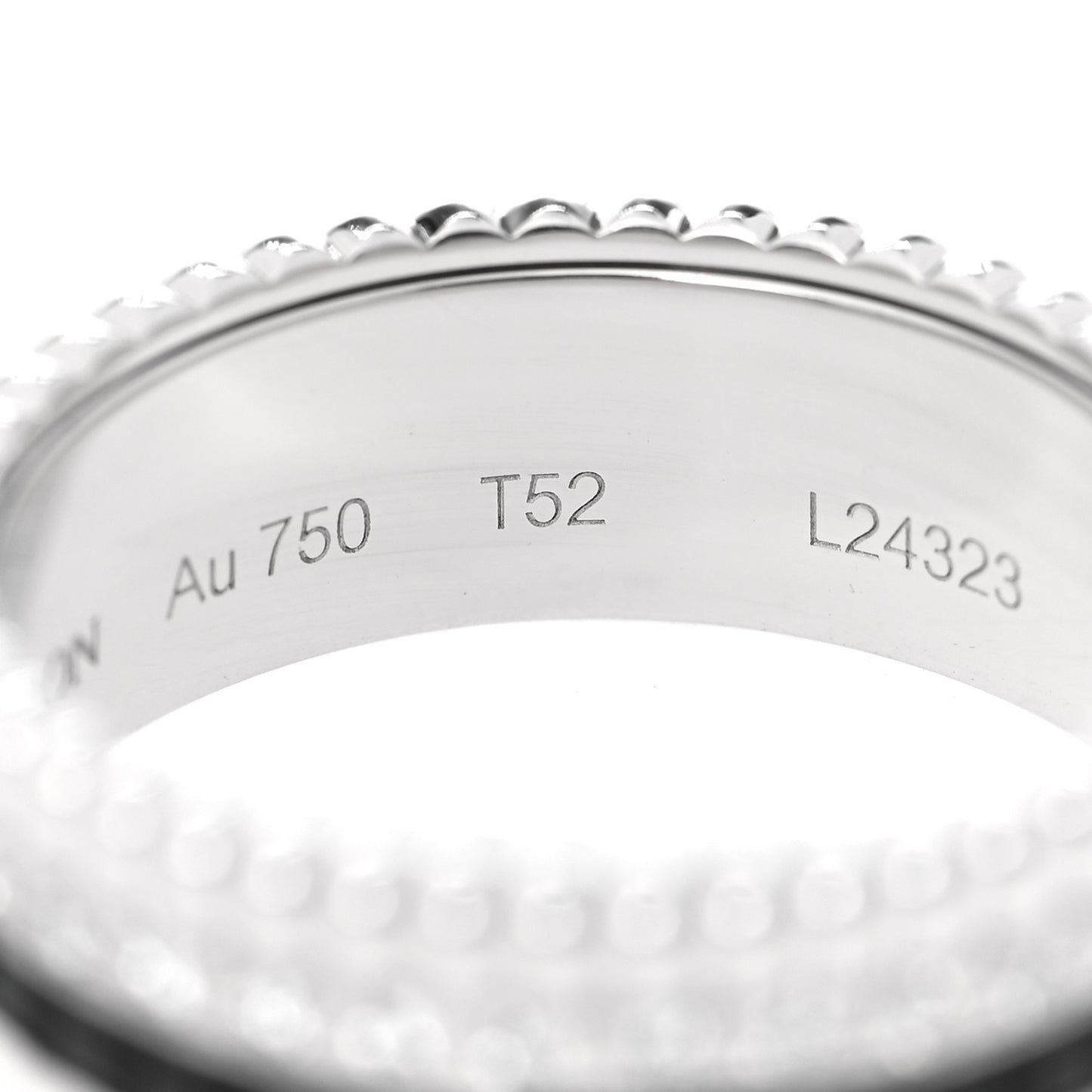 18K White Gold PVD Diamond Small Quatre Black Edition Ring 52 6