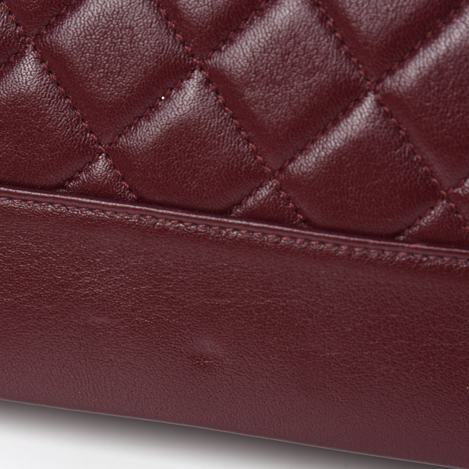 Chanel Sheepskin Quilted Vintage Mademoiselle Flap Dark Red 8 of 15