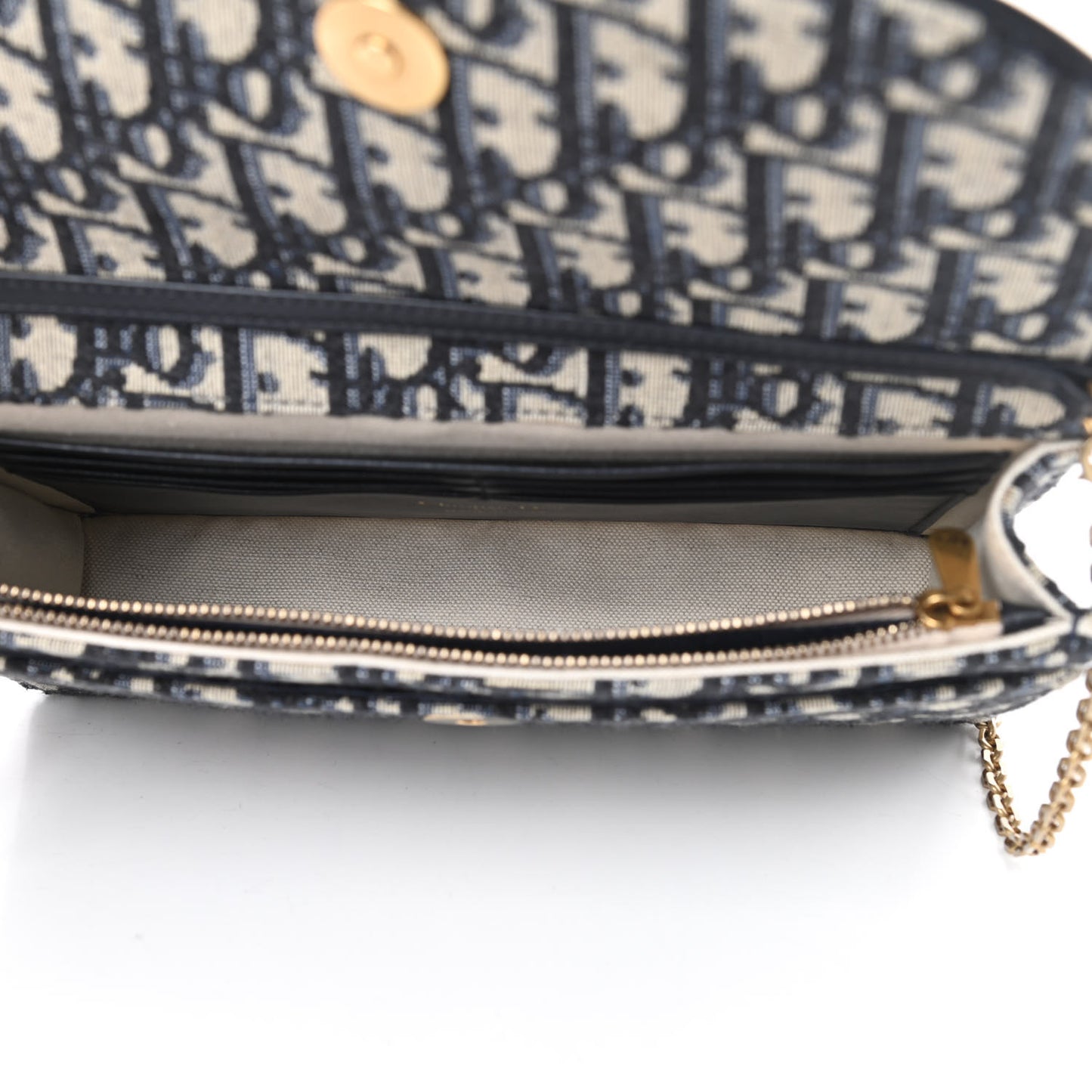 Oblique Saddle Chain Pouch Blue