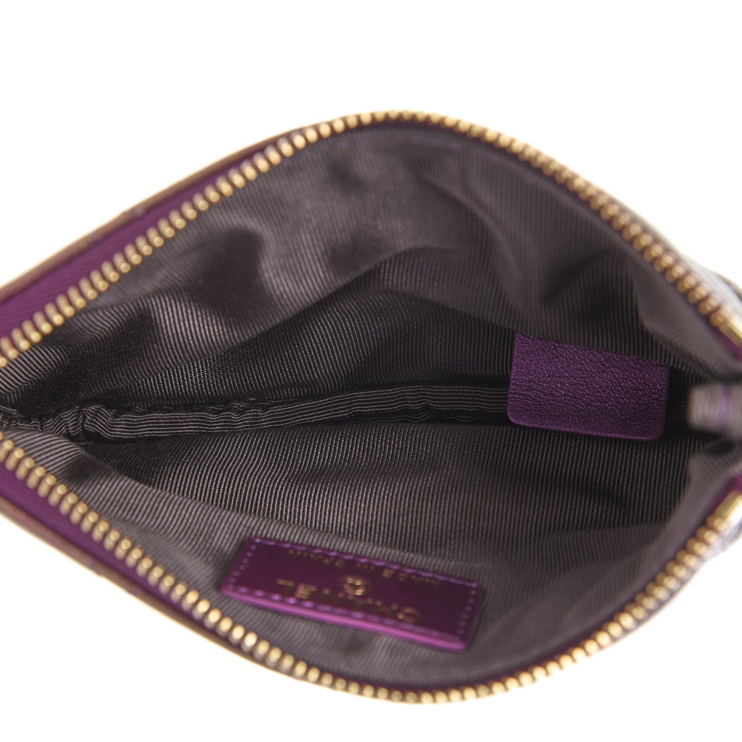 Chanel Iridescent Lambskin Quilted Small Cosmetic Case Purple 5 of 8