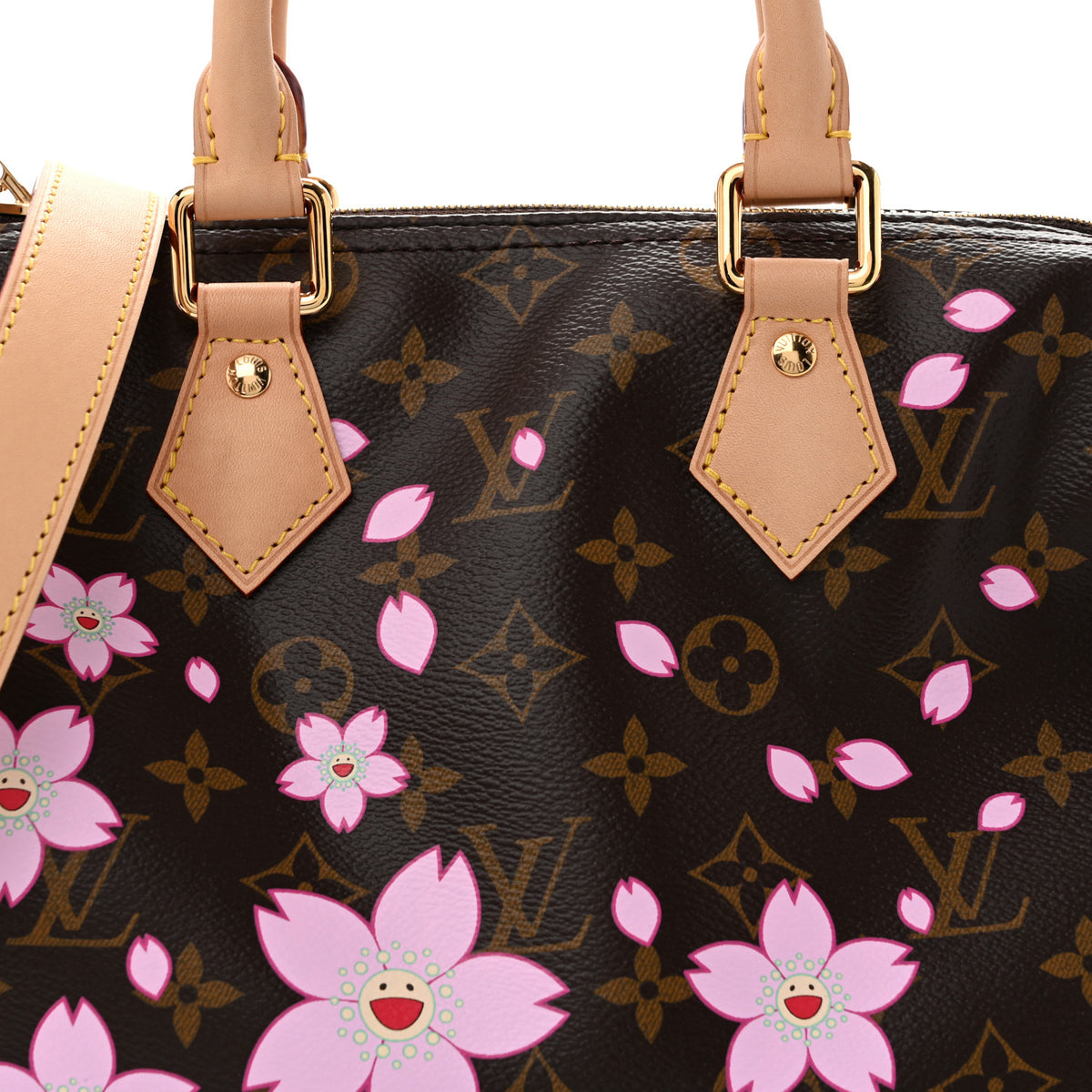 Louis Vuitton LV X TM Monogram Cherry Blossom Speedy Bandouliere 25 Sakura Brown 7 of 11