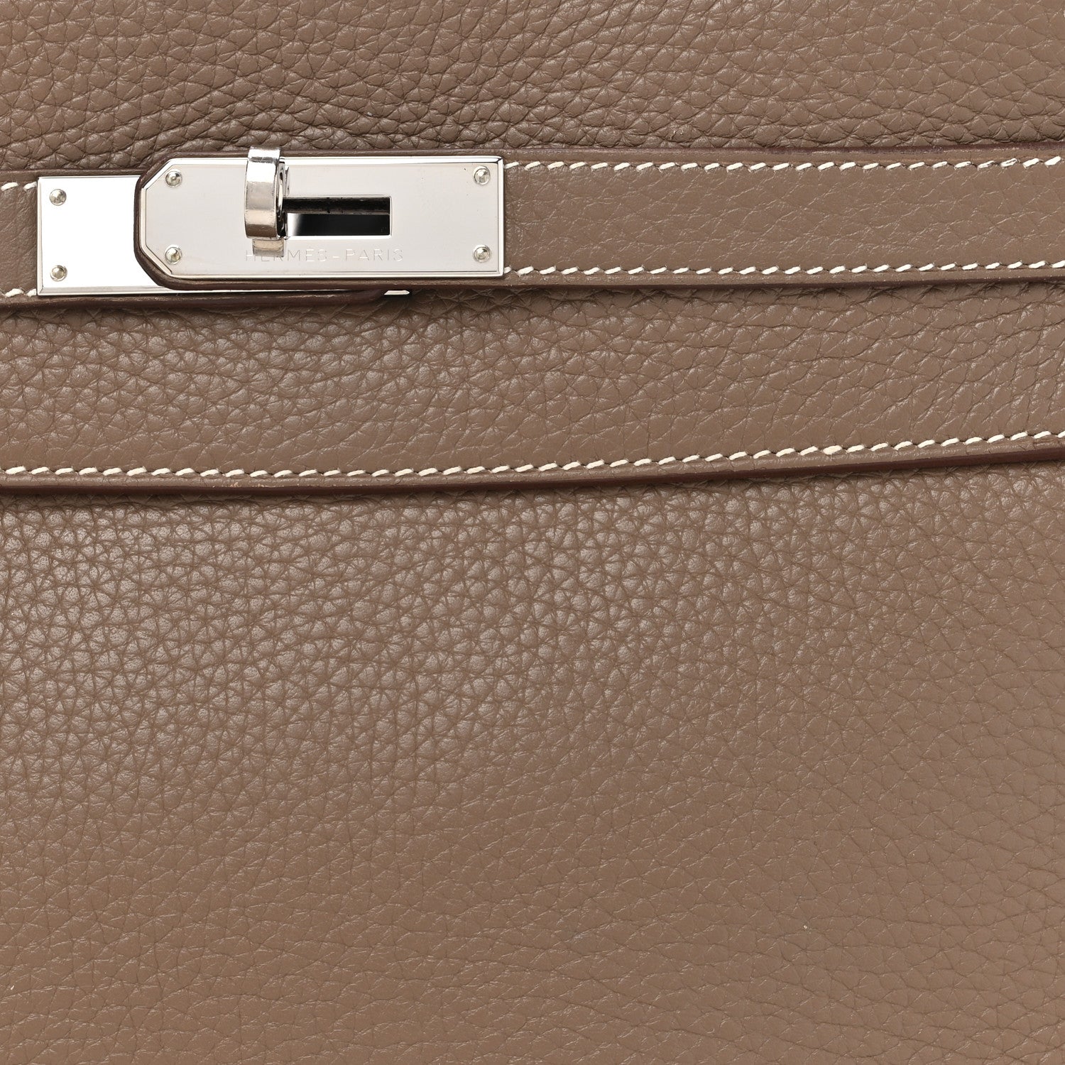 Hermes Taurillon Clemence Kelly Retourne 32 Etoupe 8 of 17