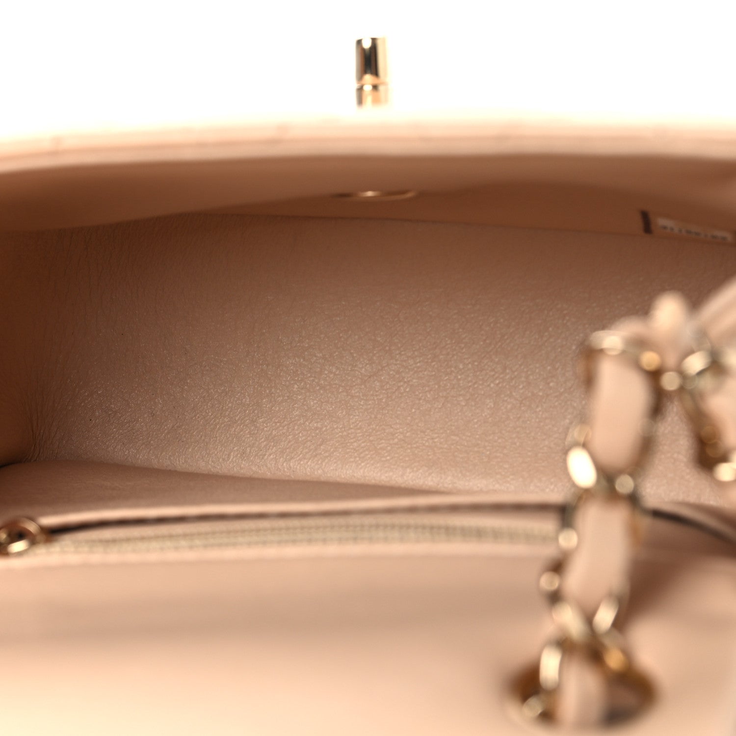 Chanel Lambskin Quilted Mini Square Flap Beige 5 of 10