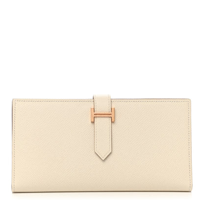 Hermes Epsom Bearn Gusset Wallet Craie 1 of 10