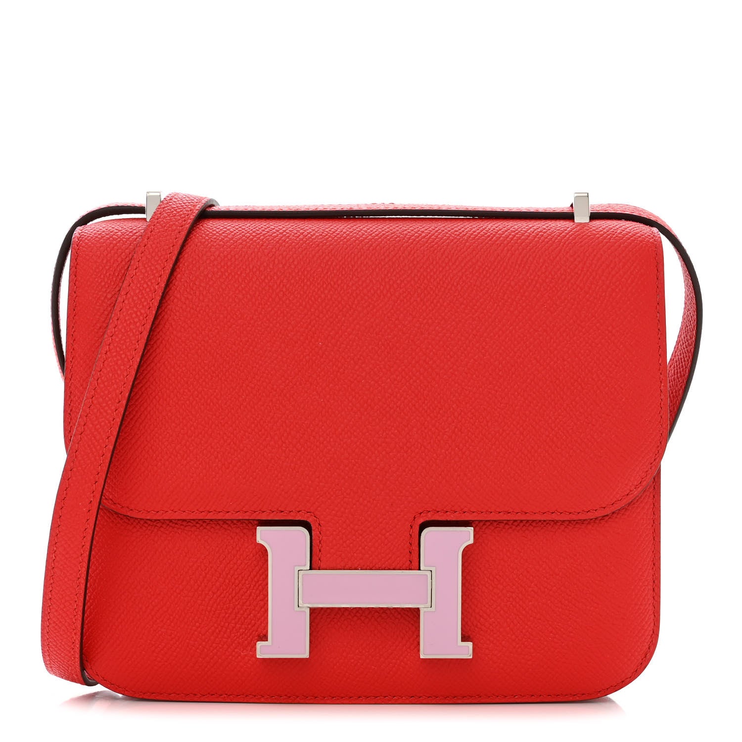 Hermes Epsom Enamel Constance 18 Rouge de Coeur Mauve Sylvestre 1 of 11