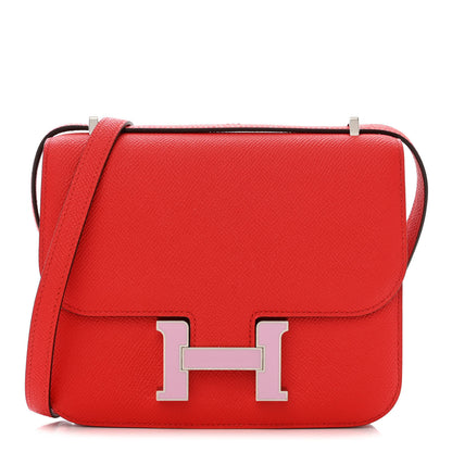 Hermes Epsom Enamel Constance 18 Rouge de Coeur Mauve Sylvestre 1 of 11