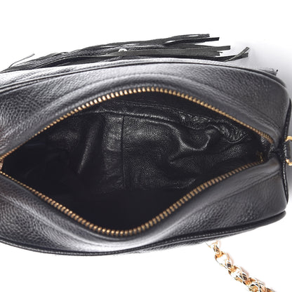 Chanel Caviar Chevron Quilted Tassel Camera Case Black 5 of 10