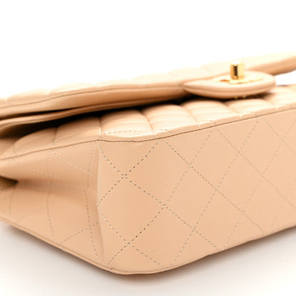 Chanel Lambskin Quilted Medium Double Flap Beige 9 of 11
