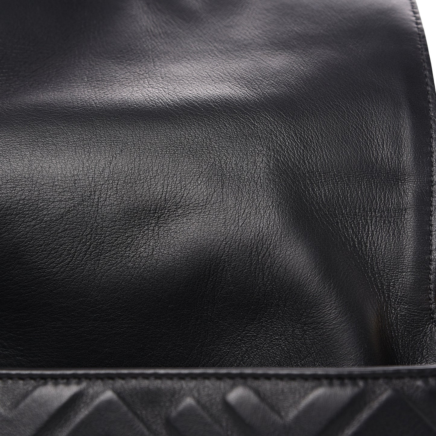 Nappa FF 1974 Embossed Large Baguette Black