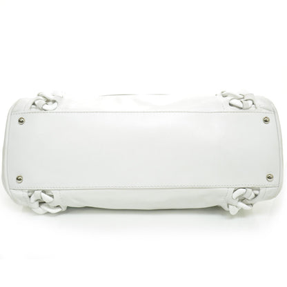 Chanel Leather Modern Chain Tote White 5 of 10