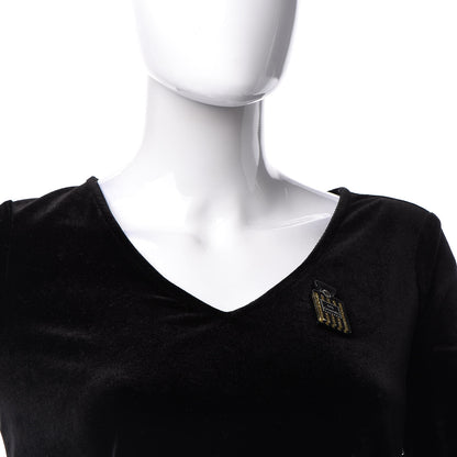 Chanel Resin Strass Perfume Bottle CC Brooch Black Gold 2 of 6