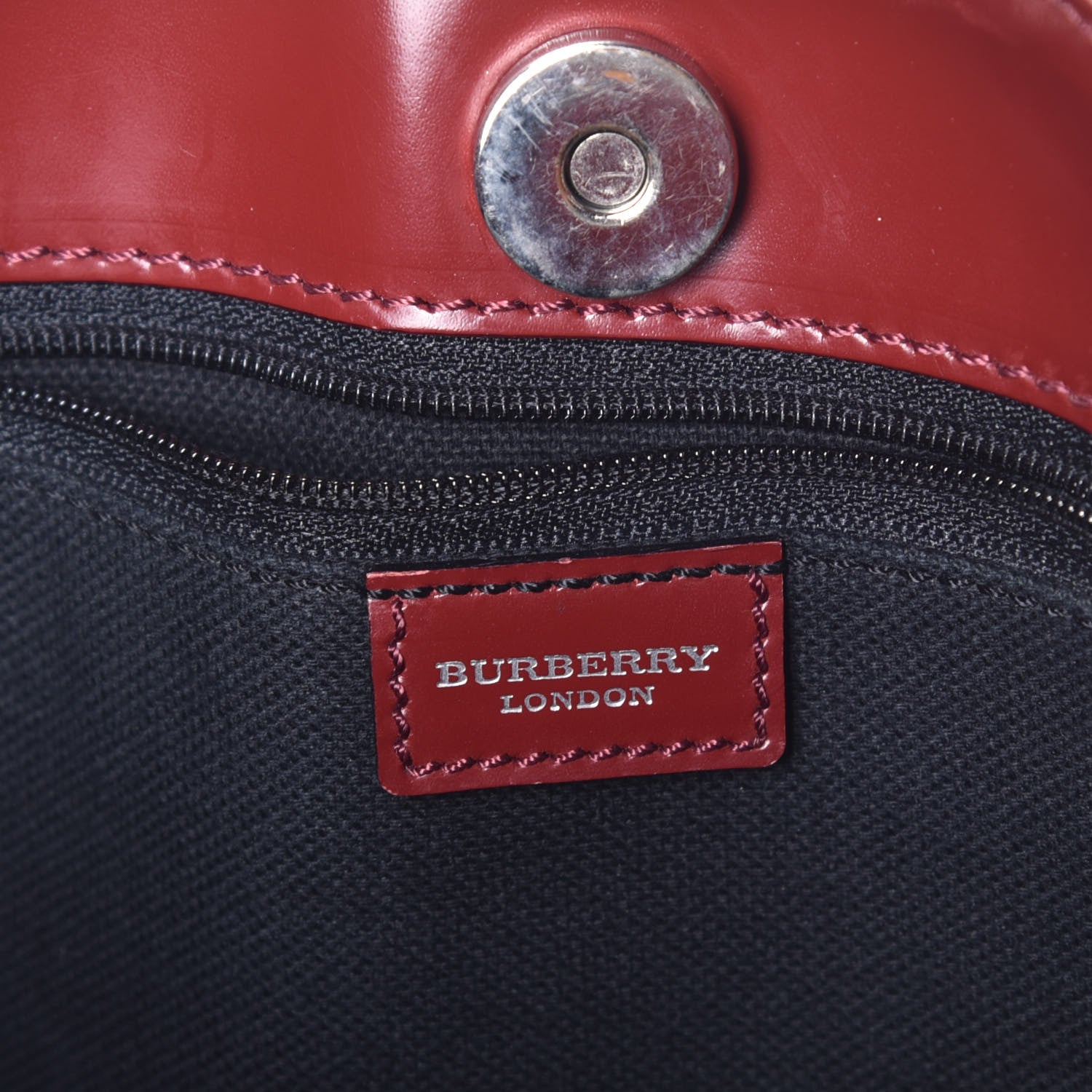 Burberry Haymarket Check Medium Tote Red 6 of 9